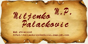 Miljenko Palačković vizit kartica